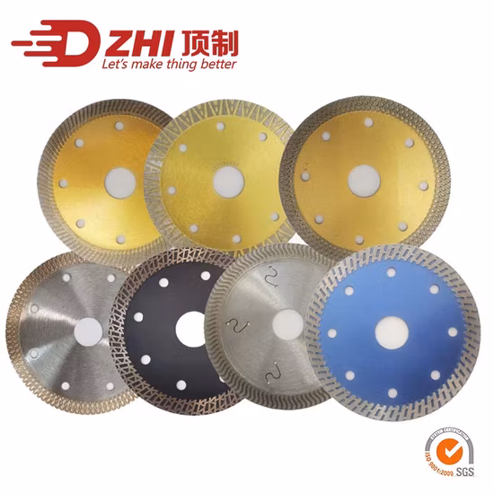 Lâmina de serra de disco de corte turbo de diamante para porcelana/cerâmica/Dekton 4/4,5/5 polegadas