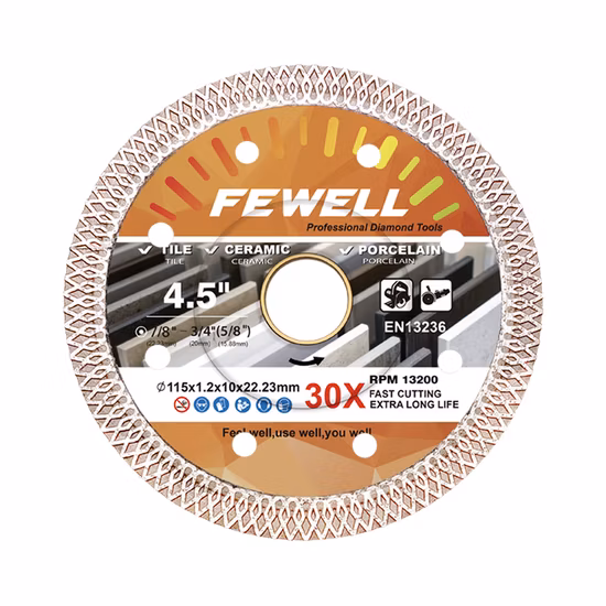 Imprensa quente 4.5 polegadas 115*10*22.23mm 1.2 espessura super ultra fino turbo disco de diamante lâmina de serra para corte de telha cerâmica porcelana